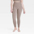 Фото #2 товара Women's Seamless High-Rise Rib Leggings - All In Motion Taupe XS