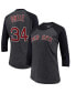Фото #4 товара Women's David Ortiz Navy Boston Red Sox Three-Fourth-Sleeve Raglan Name and Number T-shirt