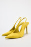 SATIN HIGH-HEEL SLINGBACK SHOES