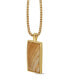 ფოტო #2 პროდუქტის Wood Jasper Gemstone Yellow Gold Plated Sterling Silver Men Tag With Chain