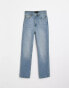 ASOS DESIGN comfort stretch straight leg jean in mid blue