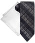 ფოტო #1 პროდუქტის Men's Stripe Tie & Pocket Square Set