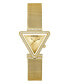 ფოტო #1 პროდუქტის Women's Gold-Tone Glitz Stainless Steel, Mesh Bracelet Watch, 34mm