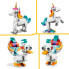 LEGO 31140 Creator 3-in-1 Magic Unicorn Toy, Seahorse, Peacock, Rainbow Unicorn Animal Figures, Gift for Girls and Boys, Buildable Toy
