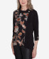 Women's Rue Rivoli Cowl Neck Floral Textured Sweater