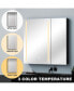 Фото #4 товара Зеркало с подсветкой Simplie Fun 30x30 дюймовая кабинетка для медицинских препаратов с двойными дверцами для установки на поверхность