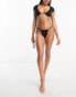 Фото #6 товара Miss Selfridge high leg bikini bottom in black