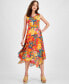 Фото #1 товара Women's Sleeveless Cowlneck Fit & Flare Dress