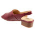 Фото #5 товара Trotters Nina T2225-601 Womens Burgundy Wide Leather Heeled Sandals Shoes 7