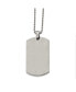 Brushed Round Edge XLarge 4mm Dog Tag Ball Chain Necklace