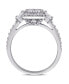 ფოტო #3 პროდუქტის Princess- Cut Certified Diamond (1 ct. t.w.) Quad Halo Engagement Ring in 14k White Gold