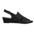 Фото #1 товара VANELi Flory Metallic Wedge Womens Black Casual Sandals 305885