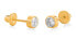 Charming yellow gold earrings with zircons 14/31.010/17ZIR
