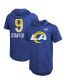 ფოტო #1 პროდუქტის Men's Threads Matthew Stafford Royal Los Angeles Rams Super Bowl LVI Name Number Short Sleeve Hoodie T-shirt