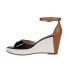 Фото #3 товара VANELi Lemy Color Block Wedge Ankle Strap Womens Black, Brown Casual Sandals LE
