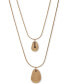 Фото #1 товара Anne Klein gold-Tone Pebble 32" Layered Pendant Necklace