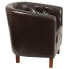 Фото #1 товара Hercules Cranford Series Brown Leather Tufted Barrel Chair