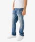 Men's Ricky Flap Pocket Raw Edge Logo Straight Jean