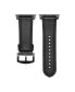 Фото #2 товара Men's and Women's Genuine Black Leather Band for Apple Watch 42mm