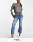 Miss Selfridge Petite cropped kickflare jean in mid wash