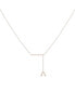 ფოტო #3 პროდუქტის Crane Lariat Triangle Bolo Adjustable Silver Diamond Necklace