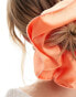 DesignB London maxi satin hair scrunchie in peach