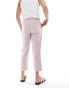 ASOS DESIGN straight crop suit trousers in pink