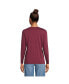 ფოტო #2 პროდუქტის Women's Relaxed Supima Cotton Long Sleeve Crewneck T-Shirt
