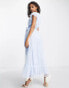 Фото #8 товара Anaya Bridesmaid flutter sleeve midaxi dress in ballard blue