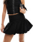 Фото #1 товара River Island puff ball mini skirt in black