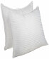 Фото #3 товара Stripe Down Alternative Medium Firm Back Neck Support 2 Piece Pillow Set, Standard