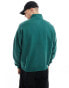 Abercrombie & Fitch premium half zip sweatshirt in green