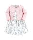 Фото #1 товара Baby Girls Cotton Dress and Cardigan Set, Bunny Floral
