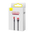 Фото #5 товара Kątowy kabel przewód Power Delivery z bocznym wtykiem USB-C Iphone Lightning 1m 20W czerwony