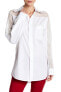 Фото #1 товара Anna Sui 156259 Women's Vine Lace Blouse Long Sleeve Petite White Sz. PS