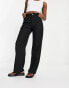 Фото #2 товара Monki straight leg tailored trousers in black