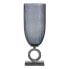 Vase 17 x 17 x 47 cm Crystal Grey Metal Silver