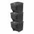 Фото #1 товара Набор кубиков Sortibox Чёрный Штабелируемые (3 штук)