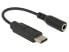 Фото #1 товара Delock 65842 - Black - USB C - 3.5mm - 0.14 m - Male - Female