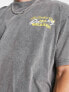 The Couture Club relaxed fit t-shirt in washed grey with world series placement prints