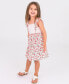 Фото #3 товара Toddler Girls Ruffle Strap Mixed Print Dress