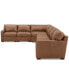 Фото #7 товара Radley 148" 5-Pc. Leather Wedge L Shape Modular Sectional, Created for Macy's