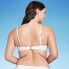 Фото #4 товара Women's Crochet Underwire Bikini Top - Shade & Shore Off-White 34DD