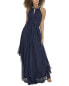 Eliza J Solid Gown Women's Blue 6