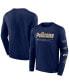 Фото #1 товара Branded Men's Navy New Orleans Pelicans Baseline Long Sleeve T-Shirt