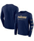 Branded Men's Navy New Orleans Pelicans Baseline Long Sleeve T-Shirt Ath Navy, M - фото #1