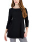 Фото #1 товара Petite 3/4-Sleeve Boat-Neck Top, Created for Macy's