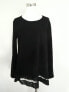 Style & Co Women's Scope Neck Lace Mesh Hem Crochet Sweater Black M