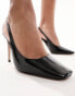 Mango slingback square heels in black