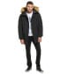Фото #6 товара Men's Long Parka with Faux-Fur Lined Hood